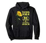 40. Geburtstag 40 Jahre alte Frau Born December 1981 Sonnenblume Pullover H