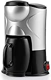 LXGANG Kaffeemaschine. Kaffee-Maschine, beweglicher im Freien Auto-Kaffeemaschine, Mini Kaffeevollautomat, Vollautomatische Kleinfilterkaffeemaschine, Haushalt Cappuccino Latte Maschine, Schw