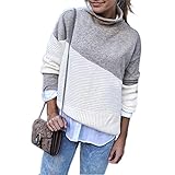 KXZD Pullover Damen Bluse Langarm Shirt Tunika Tshirt Kleidung Oberteile Tops Strickpullover Winter Langarm Casual Pullover Rundhals Lose Mode Sweatshirt Festliche Weihnachten H
