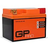 GP-PRO 12V GEL 5Ah GEL Motorrad-Batterie, Roller-Batterie GTX5L-BS, wartungsfrei versiegelt vorgeladen, kompatibel mit YTX4L-BS YTX5L-BS