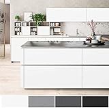 Losuda Selbstklebend Möbelfolie Matt Weiß Folie 61 x 500cm Verdickt Klebefolie PVC wasserdicht und schmutzabweisend Selbstklebefolie mit Gas-Führungsnut Dekofolie Möbelsticker für Wände Schränk