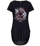 Madonna Damen Adela T-Shirt, Schwarz (Black 0300), 34 (Herstellergröße: XS)
