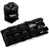 Goodcepts Ankle Weights 2 x 1,1kg (2,5lbs) | verstellbares Gewichtsmanschetten Set für Ausdauertraining | Knöchelgewichte | Handgelenkgewichte | für Ausdauertraining | Schwarz | Männer | F