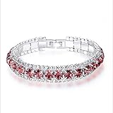 ZAJIWF Damen Armband Tennis Armband, 925 Sterling Silber 4Mm Armband AAA Grade Zirkonia, Schmuck Geschenk (Silber),R