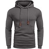 Herren Kapuzenpullover Dasongff Herbst Winter Slim Fit Basic Einfarbig Männer Pullover Hoodie Kapuzenshirt mit Taschen Pulli Langarm Jungen Pullover-Shirt mit Kapuze Sportpullover Sportsw