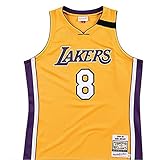 KKSY Herren Trikots Los Angeles Lakers #8 1999-00 Meisterschaft Basketball Trikots Retro Atmungsaktive Weste Swingman Tanktop,Yellow,XL