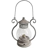 matches21 Laterne Windlicht Retrolaterne Antiklook nostalgische Gartenlaterne Gartendeko Metall 1 STK 22x13x27