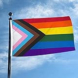 Gay Pride Rainbow Flag Langlebig ， Lebendige Farbe und UV-beständige Progress Pride Flag-Unterstützung für LGBT-Flagg