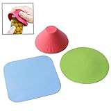 BYFRI 3 Stück/Set Multifunktionsgummi Jar Gripper Pads Anti-rutsch-Deckel Einmachglas Grip Pad Flaschenöffner (zufällige Farben)