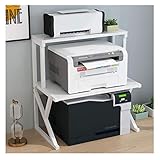 Druckerständer Kleiner Drucker-Stand-3-Layer-Desktop-Multifunktionsfax-Maschinenregal für Büro-Wohnzimmer-Kopierer Scanner-Halterung-Druckerschreibtisch Speicherregal für Drucker ( Color : White )