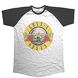 Guns & Roses Herren Guns N' Roses Circle Logo T-Shirt, Weiß (Schwarz/Weiß), XL