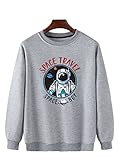 XDJSD Herren Pullover Herren Große Größe Pullover Rundhals Sweatshirt Herren Casual Rundhals Lose Langarm Druck