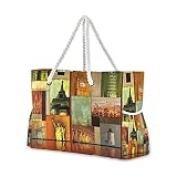 MALPLENA Retro Europäische und amerikanische Architektur Damen Tote Schultertasche Strand Tote Bag