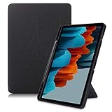 DXFFOK Fall für Samsung Galaxy Tab S7 Plus 12,4 Zoll Tablet, Standabdeckung für Galaxy Tab S7 SM-T870 / T875, mit Bleistifthalter (Color : Black, Size : Tab S7 Plus12.4 inch)