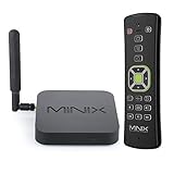 MINIX Android 9.0 Pie Media Hub 4K Ultra HD HDR10+4GB DDR4/32GB HDMI 4K @ 60Hz 3 x USB 3.0 USB-C [Daten] mit kabelloser 6-Achsen-Gyroskop-Fernbedienung (NEO U22-XJ-A2 Lite Hintergrundbeleuchtung)