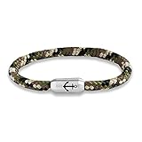 Paris Montana • Das Original Anker Camouflage Segeltau Armband Unisex Geflochten Mit Gravur Handmade Hochwertiger Magnetverschluss Durchmesser Ø 6mm (23 Zentimeter)