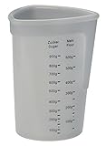 Lurch 70260 Messbecher aus 100% BPA-freiem Platin Silikon 1l, mit Skalen für Flüssigkeiten, Mehl und Zucker, Transp