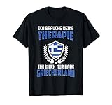 Griechenland Urlaub Fan Hellas Griechische Flagge T-S