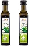 CHIRON Bio Hanföl, reich an Omega 3, naturbelassen - unter 40°C verarbeitet, 2 x 250