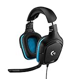 Logitech G432 Kabelgebundenes Gaming-Headset, 7.1 Surround Sound, DTS Headphone:X 2.0, 50 mm Treiber, Bügelmikrofon mit Flip-Stummschaltung, Ohrpolster mit Kunstleder, (Generalüberholt)