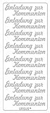 Ursus 59310084 Kreativ Sticker, Einladung Kommunion, silber, 5 Blatt, selbstklebend, Ideal zur Kartengestaltung und zum Dekorieren von Geschenken, Stickerbogen ca. 10 x 23