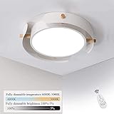 XHZC Decken-Kraft-Holz-einfache Moderne Wohnzimmerleuchten runde Lampe Beleuchtungsstudie(Size:50cm)