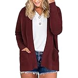 ZFQQZXC Herbst/Winter Damen Strickjacke einfarbig hängende Pullover mit T