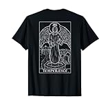 Temperance Tarotkarte Halloween Gothic Weinender Engel Rückseite Druck T-S