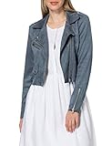 ONLY Damen ONLSHERRY Crop Bonded Biker CC OTW Kunstlederjacke, Blue Mirage, XL