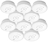 VisorTech UV-Fester Rauchmelder: 10er-Set fotoelektrische Rauchwarnmelder, 10-J.-Batterie, 85 dB, VDs (UV-Fester VDs-Rauchmelder)