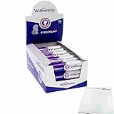 Wilhelmina Pepermunt Pastillen (24x40g Rolle Pfefferminzpastillen) + usy Block