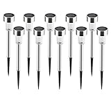 Solarleuchten Bunter LED Solarkugel Licht Kreative Rasen-Lampe for Hof Garten Balkon Landschaftsbeleuchtung im Freien Feiertags-Dekoration Aussenleuchten ( Color : White light , Size : One Size )