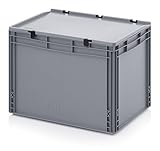 Eurobehälter-Eurobox 60 x 40 x 43,5 cm mit Scharnierdeckel inkl. gratis Zollstock