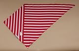 modAS Dreiecktuch ^rot-Weiss gestreift 49x49x70 cm bretonisches Dreieckstuch Halstuch Bandana dreieckiges T