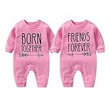 culbutomind Beste Freunde Für Immer Fun Baby-Strampler Baby Geschenke Geburt Erstausstattung,rosa(6 monate)