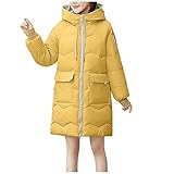 SIOPEW Frauen Jacke Langarm Shirt Winter Herbst Koreanischer Mantel Slim Overknee Mittellanger Student Brotmantel Baumwolle Casual Mode Basic Pullover Top