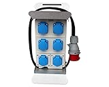 Stromverteiler Baustromverteiler Verteiler CEE 16A / 400V - 230V Steck