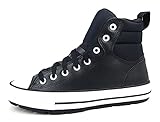 Converse Chuck Taylor All Star Berkshire Boot - Schwarz/Weiß/Schwarz Leder/Synthetik