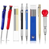 Symbiamo 8 StüCke Tischler Schreiber Marking Satz EnthäLt 4 Mechanische Zimmermannsbleistifte, Metallkarbid Schreiber für Glas, Keramik