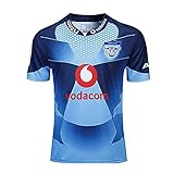 YINTE 2019 Bulls WM Rugby Trikot, Hero Edition Cotton Jersey Grafik-T-Shirt, Heim- / Auswärts-Wettkampftraining Für Männer Fußballtrikot, Pro-Trikot Blue-XXL