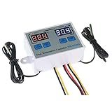 Digital Thermostat High Precision Dual Control Einstellbare Temperaturschalter Mikrocomputer Digitalanzeige Elektronische Steuerung (Color : 12V)