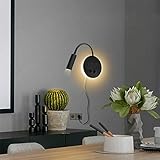 Budbuddy LED Bettleuchten Wohnzimmer Leselampen Modern Leselicht Schwenkbar Bettlampe mit schalter Wandleuchte innen Wandbeleuchtung Flur Schlafzimmer Treppen Hotels Nachttischlampe 3W+8W