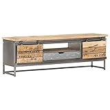 ADHW Fernsehschrank Holz Mangoholz Massiv TV Schrank Möbel Lowboard Fernsehschrank F