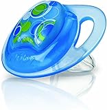 Nuby Prism Kieferorthopädischer Schnuller, Silikon, mit Schleife, oval, ideal für Babys von 0 bis 6 Monaten, B