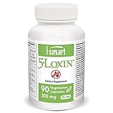 Supersmart - 5-Loxin 200 mg pro Portion - Extrakt aus Boswellia Serrata - Für gesunde Gelenke - Entzündungshemmend & Schmerzlinderung | Nicht GVO & Glutenfrei - 90 vegetarische Kap