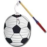 Fußball Laterne mit elektr. Laternenstab, Lampion zum Laterne Laufen Palandi®