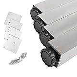 MS Beschläge® 4er Set Tischbeine Möbelfüsse Eckig 60mm x 60mm in diverse Farben Höhe 710mm (Edelstahl Optik)