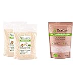 MeaVita Mandelmehl, naturbelassen, blanchiert, 2er Pack (2 x 1000g) im Beutel & Bio Flohsamenschalen, ballaststoffreich und vegan 99 Prozent rein, (500 g) indische F