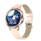YCZHD Sportuhr für Damen, Fitness Tracker Uhr 1,09 Zoll Touchscreen Armbanduhr Wasserdicht Smart Watch mit Pulsuhr Schlafmonitor Multisport-Modus für iOS Android(Color:Gold)
