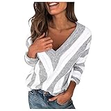 schwimm Oberteil Damen Damen blusen elegant festlich Baseball Shirt Damen Bluse braun Norweger Pullover Baseball Shirt Damen Pullover Damen floryday Pullover weihnachzspulli D